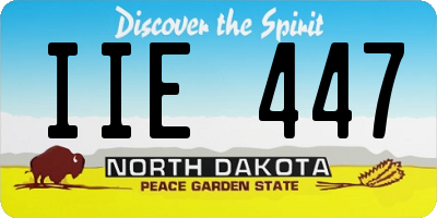 ND license plate IIE447