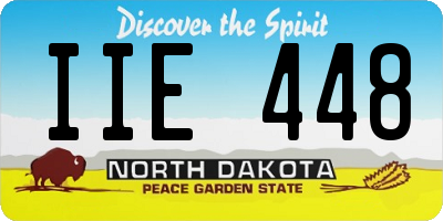 ND license plate IIE448