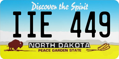 ND license plate IIE449