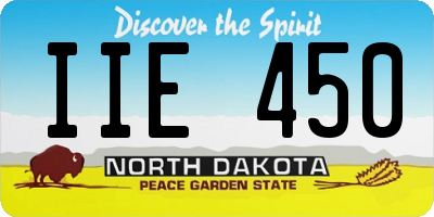 ND license plate IIE450