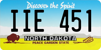 ND license plate IIE451