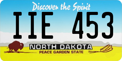 ND license plate IIE453