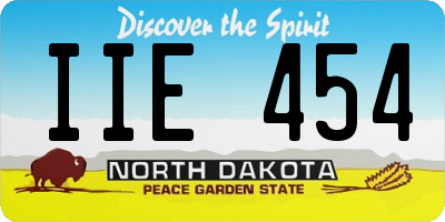 ND license plate IIE454