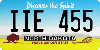ND license plate IIE455