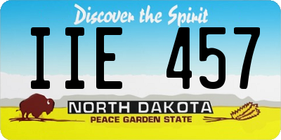 ND license plate IIE457