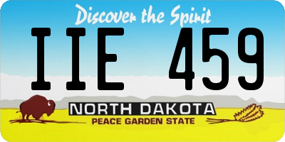ND license plate IIE459