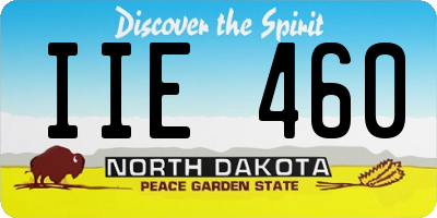 ND license plate IIE460