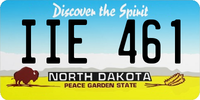 ND license plate IIE461