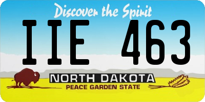 ND license plate IIE463