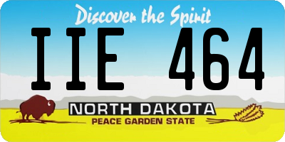 ND license plate IIE464
