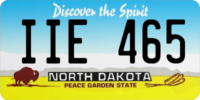 ND license plate IIE465