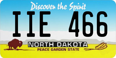 ND license plate IIE466