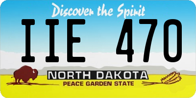 ND license plate IIE470