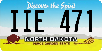 ND license plate IIE471