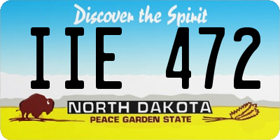 ND license plate IIE472
