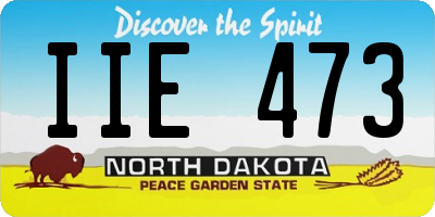 ND license plate IIE473