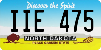 ND license plate IIE475