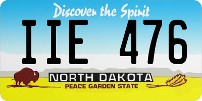 ND license plate IIE476