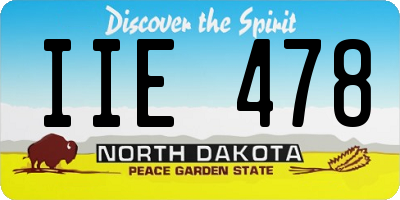 ND license plate IIE478