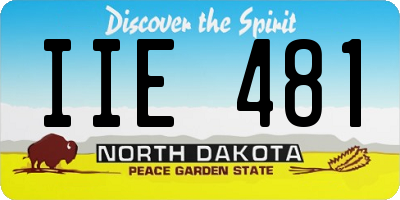ND license plate IIE481