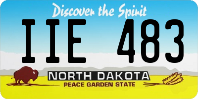 ND license plate IIE483