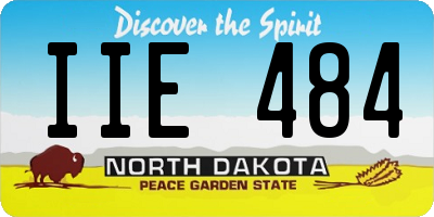 ND license plate IIE484