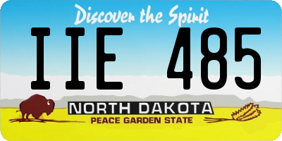 ND license plate IIE485