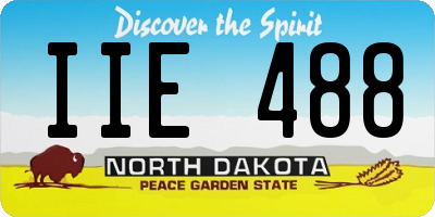 ND license plate IIE488