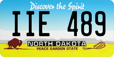 ND license plate IIE489