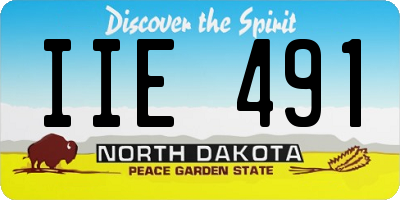 ND license plate IIE491