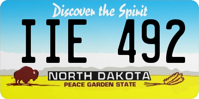 ND license plate IIE492
