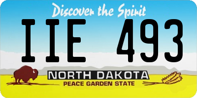 ND license plate IIE493