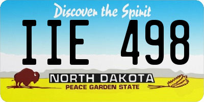 ND license plate IIE498