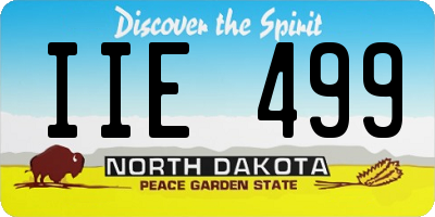 ND license plate IIE499