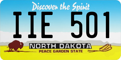 ND license plate IIE501