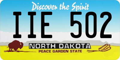ND license plate IIE502
