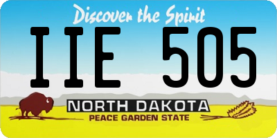 ND license plate IIE505