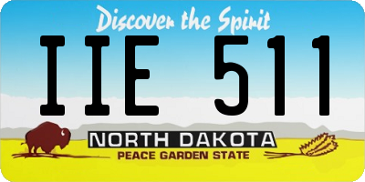 ND license plate IIE511
