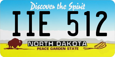 ND license plate IIE512