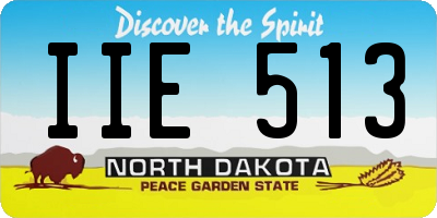 ND license plate IIE513