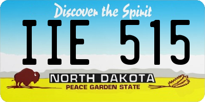 ND license plate IIE515