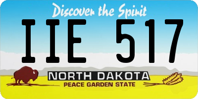 ND license plate IIE517