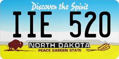 ND license plate IIE520