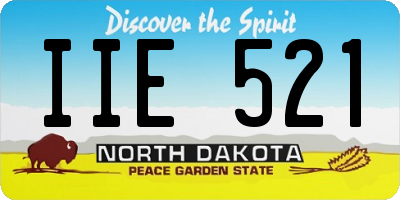 ND license plate IIE521