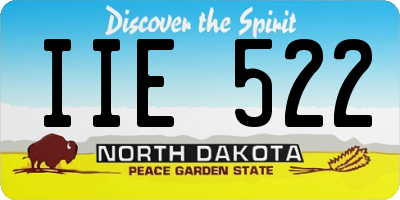 ND license plate IIE522