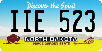 ND license plate IIE523