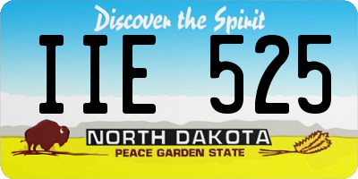 ND license plate IIE525