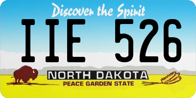 ND license plate IIE526