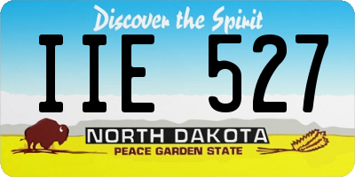 ND license plate IIE527