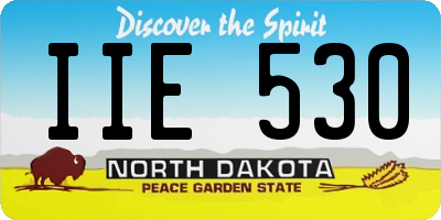 ND license plate IIE530